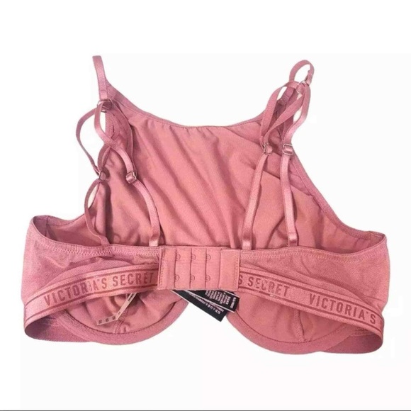 2 VICTORIAS SECRETS VERY SEXY HIGH NECK BRAS, DUSTY ROSE & NEON PINK 34DD - Picture 11 of 11